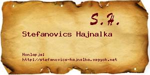 Stefanovics Hajnalka névjegykártya