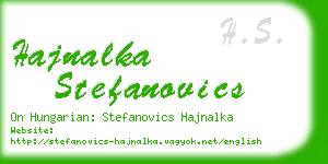 hajnalka stefanovics business card
